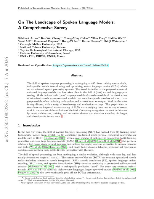 First page of the survey paper